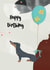 daschund dog Birthday Card 17093 created by Natalie Ryan