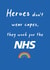 NHS typography Thank You Card 17048 created by SnailMail