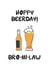 Funny Birthday Card - Beer - Brother-In-Law - Hoop Beerday Bro-In-Law created by ink&toast creative