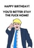 Stay home Boris birthday card created by Peabody Studio