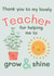 Thank You Teacher Card created by Juniper and Rose Studio