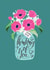 flowers pretty Thinking of you Card 7641 created by Ness Nordberg