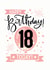 Pink 18th Birthday Card created by Little Red Cherry