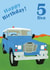 Age 5 birthday landrover card created by lovetractors