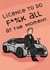 Licence to nothing Bond card created by Huxters