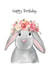 Child bunny Birthday Card 17177 created by Little Paperie