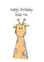 Child giraffe Birthday Card 17178 created by Little Paperie