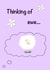 thinking of you thinking of ewe Card 40847 created by Petals & Puns