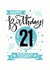 Blue 21st Birthday Card created by Little Red Cherry