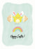 Funky Chicken with bunny ears Easter card created by Sorina Bogiu