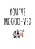 Funny Cow Pun New Home Card - Hungry Cow - You've Mooved created by Banter King