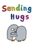 Sending hugs thinking of you penguin card created by Penguin Parade