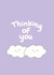 clouds adult Thinking of you Card 9846 created by Peach Panda Studio