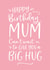 Can't wait to give you a big hug Mum birthday card created by Percy & Pearl