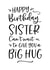 Big hug sister birthday card created by Percy & Pearl