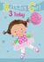 Children's Age 3 Girls Ballerina Birthday Card created by Dale Simpson