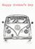 Happy Father's Day camper van card created by oi Doris