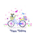 bike flowers Card 24141 created by Marina B Designs