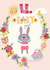 Baby girl card created by Sally Darby Illustration