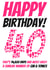 Funny Days and Gins 40th Birthday Card created by Simon