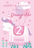 Daughter Age 2 Unicorn Birthday Card created by Juniper and Rose Studio