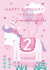 Granddaughter Age 2 Unicorn Birthday Card created by Juniper and Rose Studio