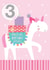 unicorn three Birthday Card 10289 created by Paper Yay