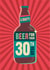 A crafty beer for your 30th year age 30 birthday card created by The Typecast Gallery