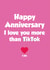 tiktok more than Anniversary Card 17846 created by Tickled Pink