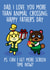 Animal Crossing Father's Day card created by Thirty Mussels