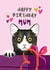 Black & White Cat Birthday Card for Mum created by Diva Doodle Designs