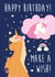 Unicorn Make a Wish Birthday Card created by @donosdoodles