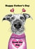 Father's Day lurcher dog card from the dog - fun and cute created by sarahcoxartwork