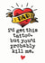 Funny Dad Tattoo Birthday Card / Fathers Day Card created by Mrs Best Paper Co.