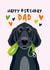 Black Labrador Retriever Birthday Card for Dad created by Diva Doodle Designs