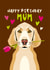 Golden Labrador Retriever Birthday Card for Mum created by Diva Doodle Designs