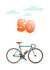 Roadbike 50th birthday card created by The Sunday Cyclist