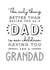 Heartfelt Typography Fathers Day Card - Grandad - The Only Thing Better Than Having You As A Dad Is Our Children having You As For A Grandad created by Jodie Gaul & Co