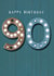 Classic 90th Birthday Card - Lights - Number created by Lucy Ledger