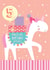 Magical Unicorn Wishes 5th birthday card created by Paper Yay