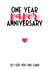 Funny Typography Paper Anniversary Card - 1 Year - One Year Paper Anniversary So I Got You This Card created by Bev O'Connor || @oconnordesign