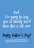 I'm going to hug you Father's Day card created by The Sweary Card Co