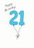 21 21st Birthday Card 7080 created by A Ray of Sunshine Cards