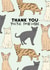 Cute Cat Pun Thank You Card - Cats - Thank You You're Pawsome created by Pearl Ivy