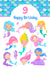 Children's Age 9 Mermaids Birthday Card created by Dale Simpson