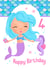 Children's Age 4 Cute Mermaid Birthday Card created by Dale Simpson