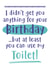 Toilet quarantine Birthday Card 33630 created by @linesbehind