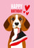 Beagle Dog Birthday Card created by Diva Doodle Designs