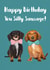 silly sausage sausage dog Birthday Card 18084 created by Sarah Stephenson