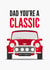 Mini Cooper Classic Father's Day Card created by Diva Doodle Designs
